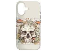 Carcasa para iPhone 17 Goblincore Aesthetic Vintage Botanical Mushrooms Skull