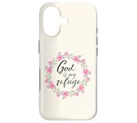 Carcasa para iPhone 17 God is My Refuge Psalm 91 Bible Verse Floral