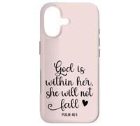 Carcasa para iPhone 17 God is Within Her She Will Not Fall 46 5 Christian Verse