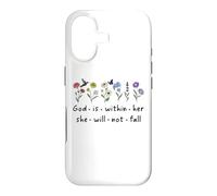 Carcasa para iPhone 17 God is Within Her She Will Not Fall Christian Butterfly 46:5
