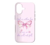 Carcasa para iPhone 17 God is Within Her She Will Not Fall Christian Butterfly 46:5