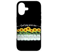 Carcasa para iPhone 17 God Says You Are Girasol Mason Jar Christian Religious
