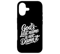 Carcasa para iPhone 17 God'S Last Name Is Not Damn It Church Sarcasm Jokes