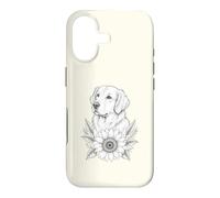 Carcasa para iPhone 17 Golden Retriever Dog Girasol Botánico Floral Art Design