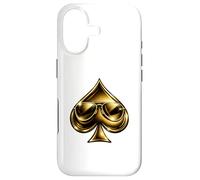 Carcasa para iPhone 17 Golden Spade Sunglasses Poker Casino Lucky Symbol