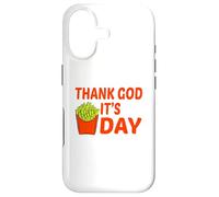 Carcasa para iPhone 17 Gracias a Dios Sus Papas Fritas Divertido TGIF Amante Comida Humor Diseño