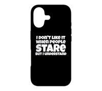 Carcasa para iPhone 17 Gracioso No Me Gusta Cuando La Gente Mira Broma