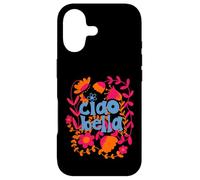 Carcasa para iPhone 17 Gráfico Floral con Texto Italiano Ciao Bella