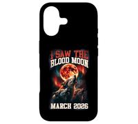Carcasa para iPhone 17 Gráfico Retro de I Saw The Blood Moon 2026 Howling Wolves