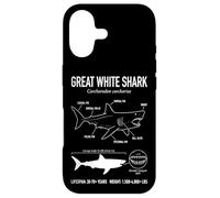 Carcasa para iPhone 17 Gran Tiburón Blanco Anatomía Océano