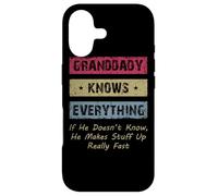 Carcasa para iPhone 17 Granddaddy Knows Everything Humor Saying Retro Grandpa