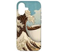 Carcasa para iPhone 17 Great Wave Coffee Kanagawa Ukiyo-e Arte Japonés Cafeína