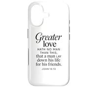 Carcasa para iPhone 17 Greater Love Hath No Man John 15:13 Versículo de la Biblia Escritura