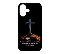 Carcasa para iPhone 17 Greater Love Hath No Man Than This - John 15:13 Jesus Cross