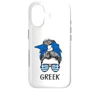 Carcasa para iPhone 17 Greek Girl Greek Heritage Greece Flag