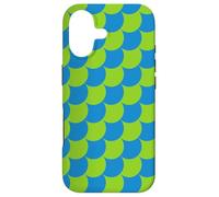 Carcasa para iPhone 17 Green Blue Diagonal Scales Armor Geometric Natural Pattern