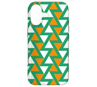 Carcasa para iPhone 17 Green Orange White Ireland Tricolor Triangle Zigzag Pattern