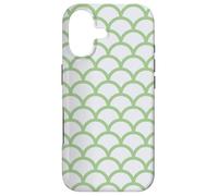 Carcasa para iPhone 17 Green Overlapping Arches Curved Natural Geometric Pattern