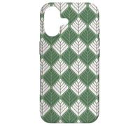 Carcasa para iPhone 17 Green White Forest Leaves Petals Natural Botanical Pattern