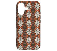Carcasa para iPhone 17 Grey Rust Orange Connected Oval Circles Art Deco Pattern