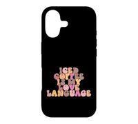 Carcasa para iPhone 17 Groovy Love Iced Coffee Saying Is My Language Retro