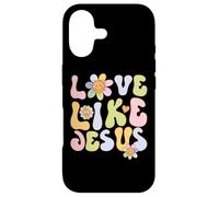 Carcasa para iPhone 17 Groovy Love Like Jesus Religious God Christian Graphic