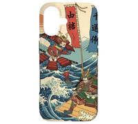 Carcasa para iPhone 17 Guerreros samuráis en Ola Japonesa Estilo Ukiyo-e Batalla