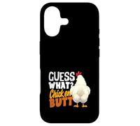 Carcasa para iPhone 17 Guess What Chicken Butt Funny Retro Humor Broma Niños