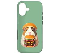 Carcasa para iPhone 17 Guinea Pig Hamburger Double Cheeseburger Fast Food Hat