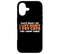 Carcasa para iPhone 17 Gym Thats What I Do Lift Heavy Pet Cats Entrenamiento Mujeres Hombres