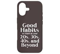 Carcasa para iPhone 17 Habits for 20s 30s 40s and Beyond Life Journey Funny Vintage