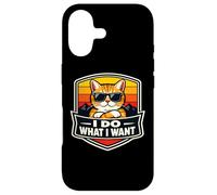 Carcasa para iPhone 17 Hago lo Que Quiero, Amante del dueño de un Gato, Divertido, Retro, Broma Vintage