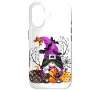 Carcasa para iPhone 17 Halloween Witch with Pumpkin Spider and Bats Funny GNOME