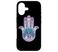 Carcasa para iPhone 17 Hamsa Mano Mandala Yoga Fátima Mano Símbolo Boho Mujer