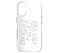 Carcasa para iPhone 17 Hand Drawn One Line Art Faces