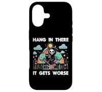 Carcasa para iPhone 17 Hang In There It Gets Peor Funny Diciendo Meme Hombres Mujeres Niños