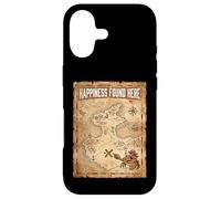 Carcasa para iPhone 17 Happiness Found Here Vintage Pirate Map Crab