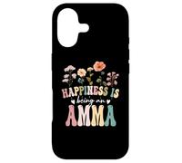 Carcasa para iPhone 17 Happiness is Being an Amma Floral Design Amma Mother's Day