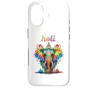 Carcasa para iPhone 17 Happy Holi Festival India Hindu Colors Spring Woman Elephant