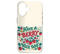 Carcasa para iPhone 17 Have A Berry Nice Day Retro Strawberry Groovy Aesthetic