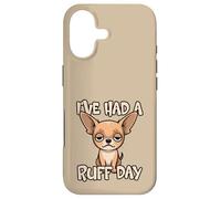 Carcasa para iPhone 17 He Tenido un Mal día Divertido Juego de Palabras con Perros, Lindo, Cansado y Triste Chihuahua
