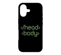 Carcasa para iPhone 17 Head Body Codificador de código HTML Programador Web Broma