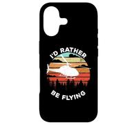Carcasa para iPhone 17 Helicopter Funny Pilot Gift I'D Rather Be Flying Retro