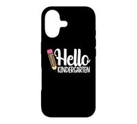 Carcasa para iPhone 17 Hello Kindergarten Teacher Leopard Pencil Regreso a la Escuela
