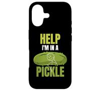 Carcasa para iPhone 17 Help I'm In A Pickle Sarcástico Juego de Palabras Divertido para el Amante de los pepinillos
