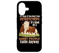 Carcasa para iPhone 17 Hereford Smart People Ganado Carne Vaca Ganado Granja Humor