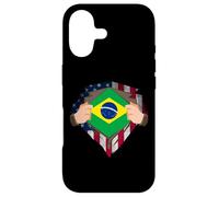 Carcasa para iPhone 17 Herencia brasileña Raíces de Brasil Bandera de EE. UU
