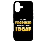 Carcasa para iPhone 17 Hi I'm a Producer Idgaf Funny Song Music or Movie Producing