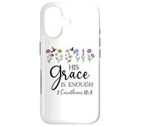 Carcasa para iPhone 17 His Grace is Enough Bible Verse Christian 2 Corinthians 12:9