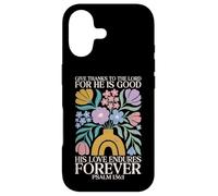 Carcasa para iPhone 17 His Love Endures Forever Salmo 136 1 Verso de la Biblia Cristiano